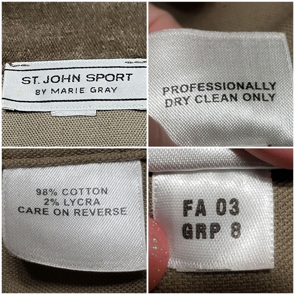 St. John Sport Tan Suede Feel Tan Jacket Sz ?? - Picture 13 of 14
